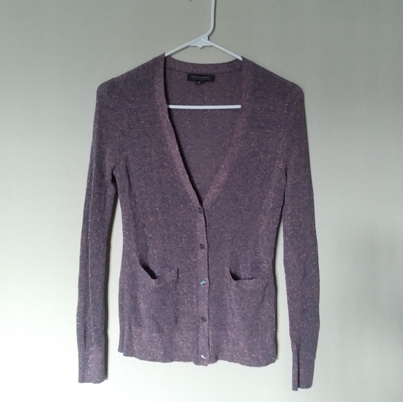 Banana Republic V Neck Purple Cardigan, sz XS - Picture 6 of 7